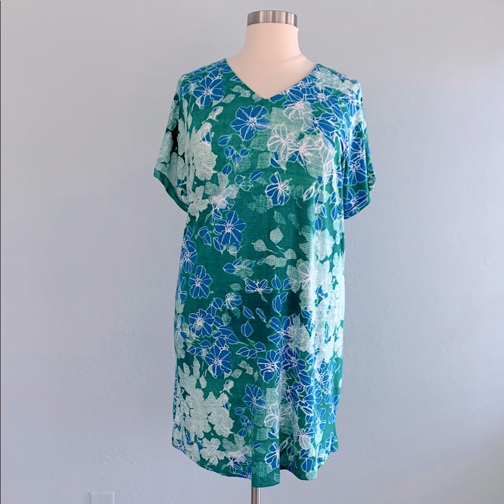 Chico’s Floral Print Matte Jersey Knit Dress